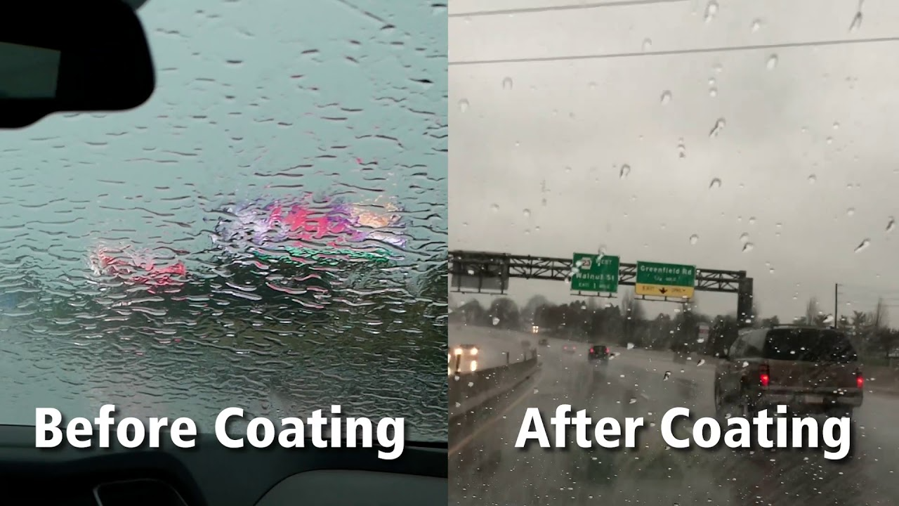 Rain Repellent Coating Before & After, Stoner Car Care/Invisible Glass -  YouTube