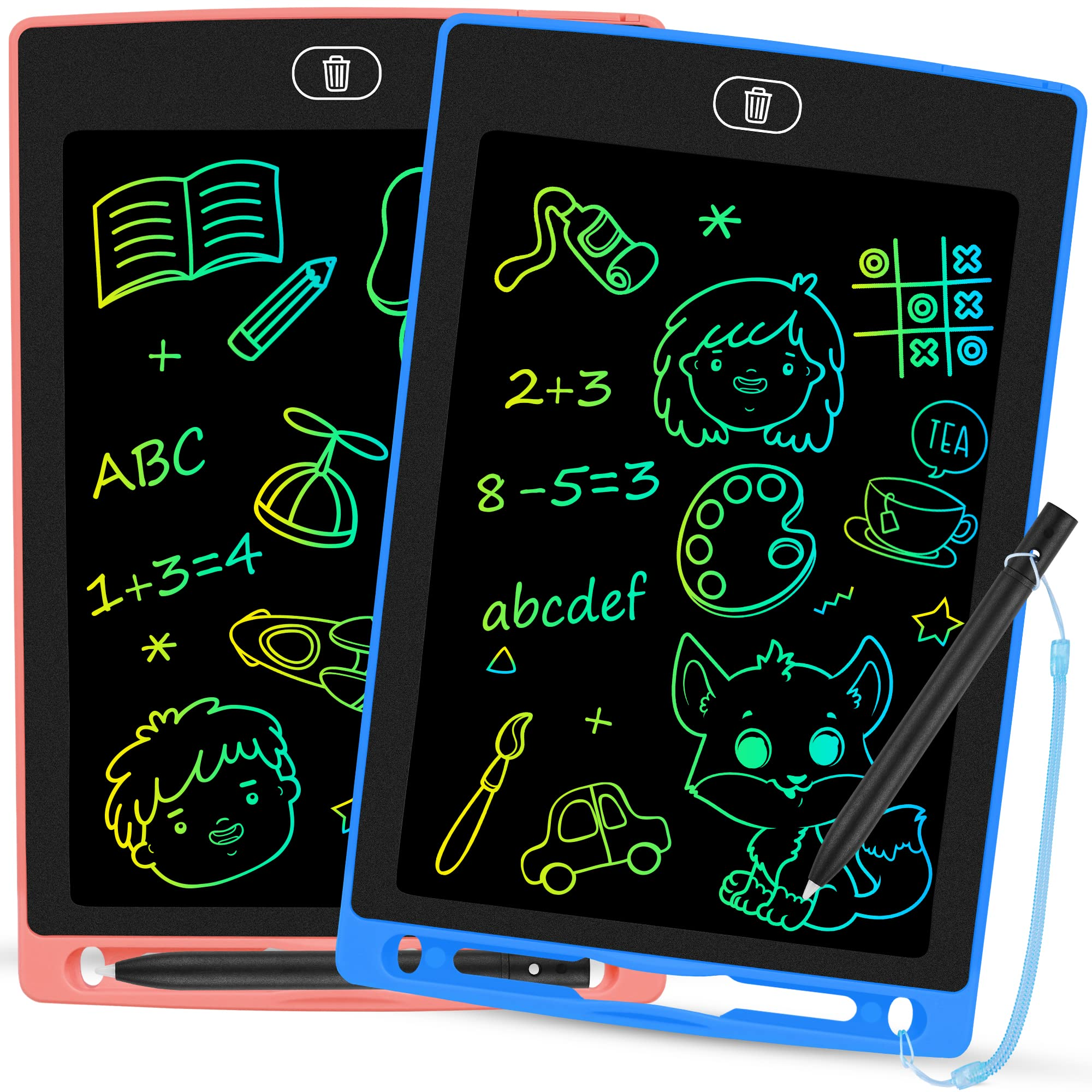 Amazon.com: 2 Pack LCD Writing Tablet, 8.5 Inch Toddler Colorful Doodle  Board, Erasable Electronic Drawing Tablet Scribbler Pads, Educational Kids  Toys Gift for Age 2 3 4 5 6 7 8 Years Old Boys Girls : Electronics